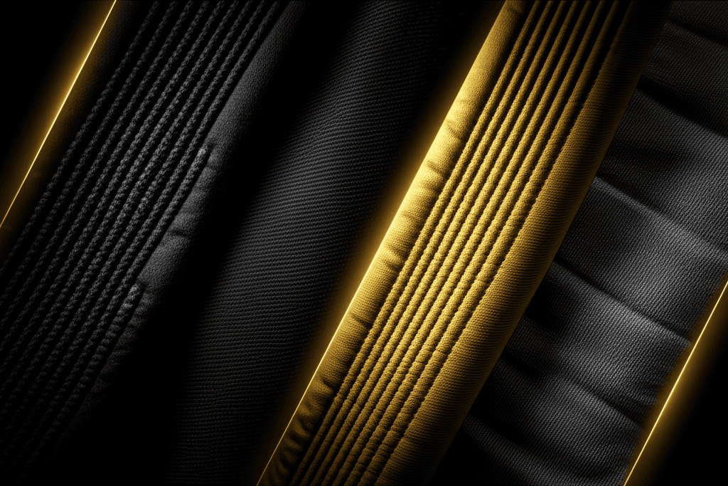 Close-up of different BJJ gi fabric weaves